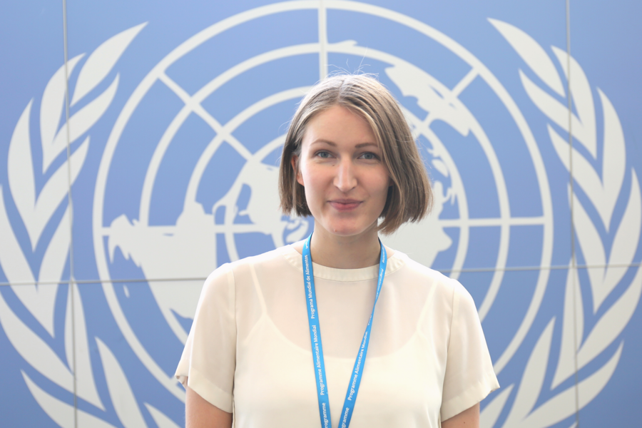 WFP:n Pohjoismaiden toimiston harjoittelija Sanna Ahvo
