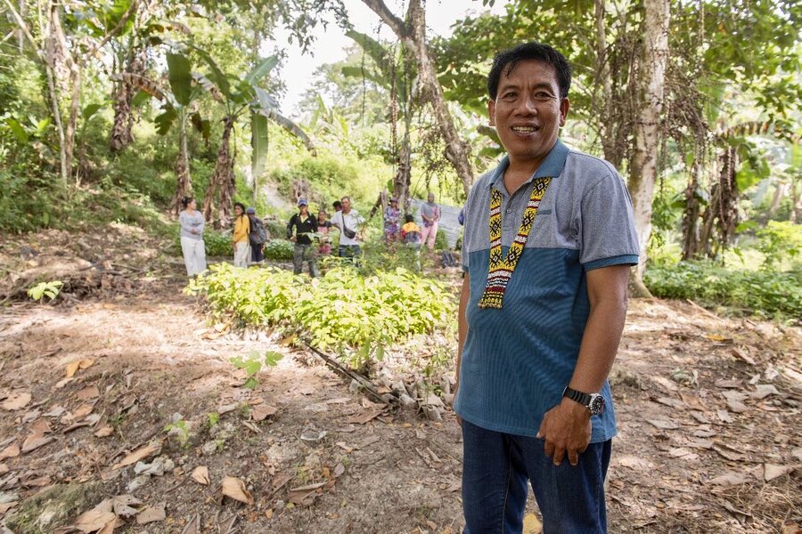 In the Philippines, tribal chieftain Rajah Mamalo Mohamad Linas once feared now-former combatants. Today, his Teduray Indigenous community works in harmony with them. Photo: WFP/Rein Skullerud