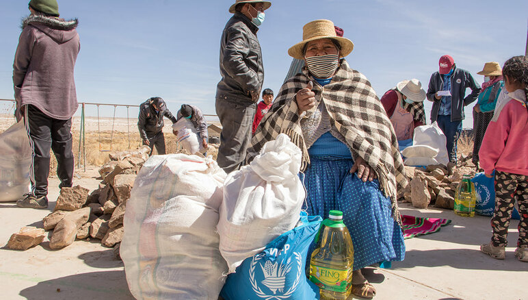 Eustaquia Uru Muraton alkuperäiskansojen yhteisöstä. WFP avusti haavoittuvassa asemassa olevia ihmisiä Orurossa, La Pazissa ja Cochabambassa Bolivian Food Assistance for Assets -ohjelmien kautta. WFP/Morelia Eróstegui.